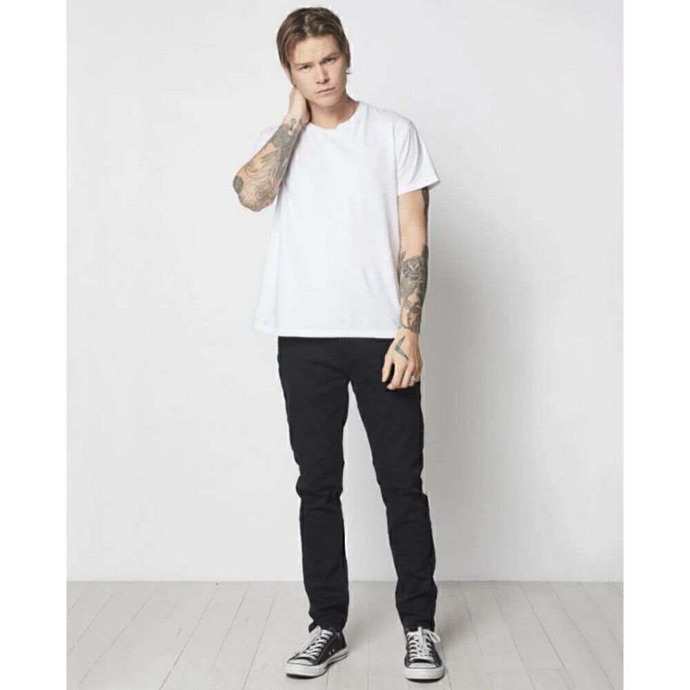 Rolla's Mens Thin Captain Slim Fit Black Jeans Size 31x32